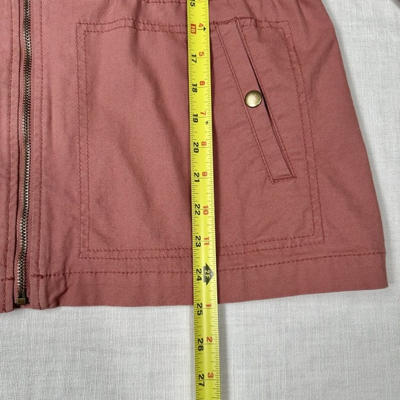 Old Navy Womens Canvas Utility Field Zip Jacket Size M Pink Military Barn Chore - Picture 15 of 15